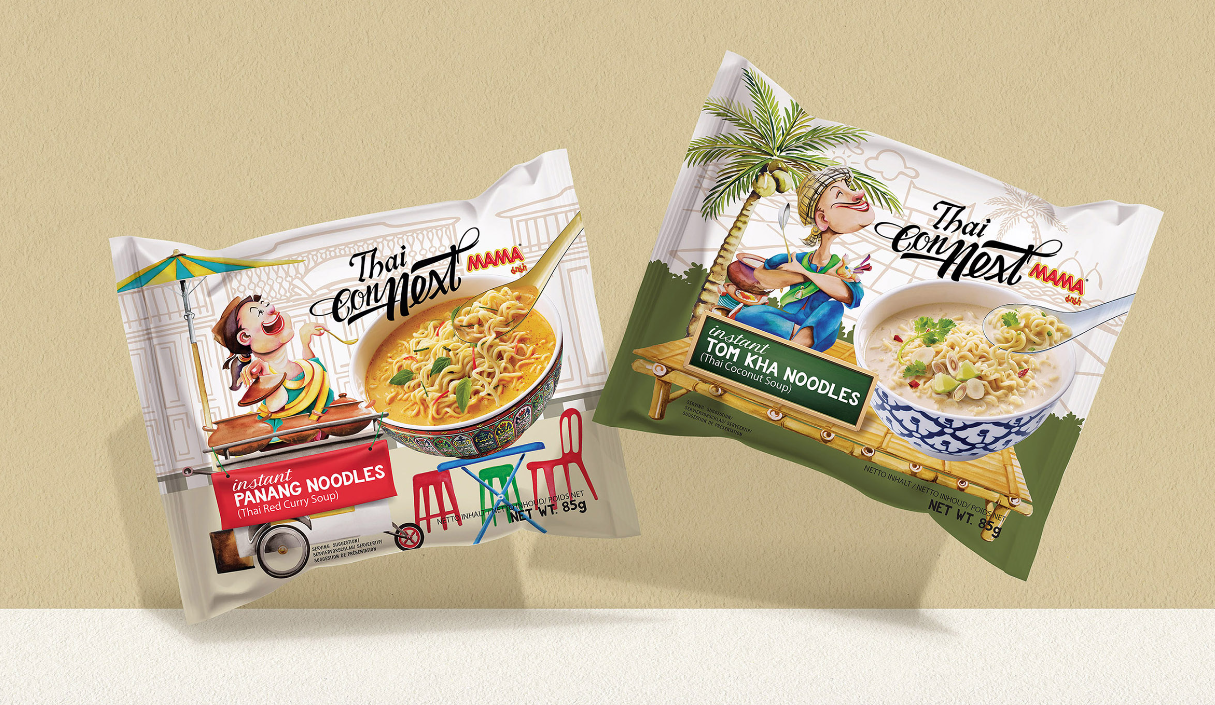 Dusadee Lamkijja設計的泰國MAMA方便面包裝設計欣賞