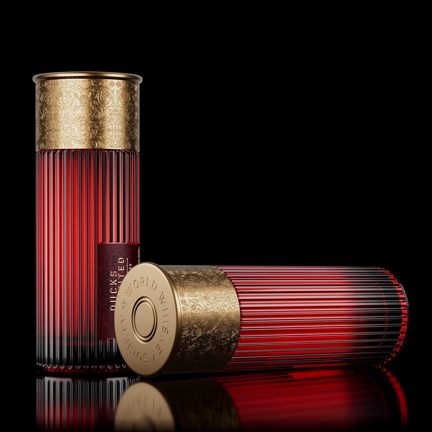 由 Think Bold Studio 精心打造的 Ducks Unlimited Shotgun shell 酒瓶設計及包裝設計。