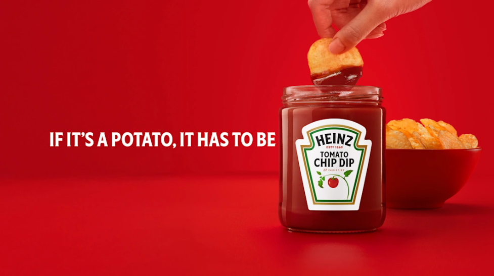 番茄醬包裝設計創(chuàng)意：亨氏想讓你把薯片蘸在番茄醬里